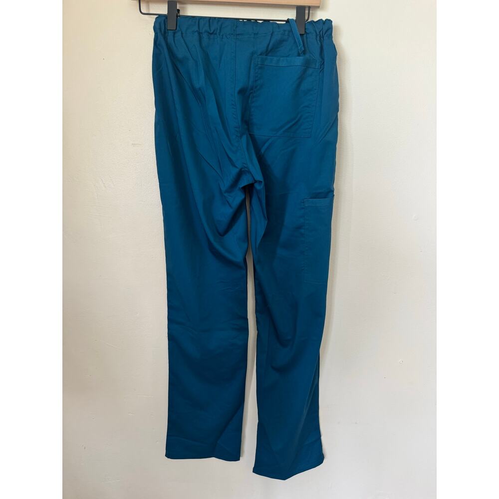 NWT Cherokee Workwear Revolution WW020 Scrub Pants XS Teal Unisex Cargo - Picture 2 of 10